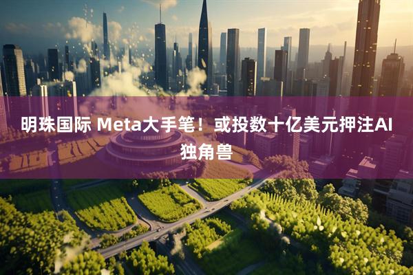 明珠国际 Meta大手笔！或投数十亿美元押注AI独角兽